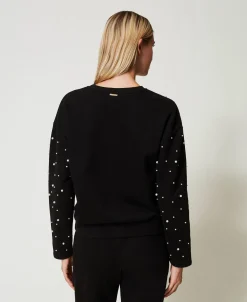 Sweat-shirt Ras-du-cou Avec Perles