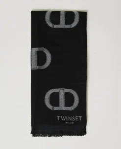 Étole Avec Motif Oval T Et Fil Coupé