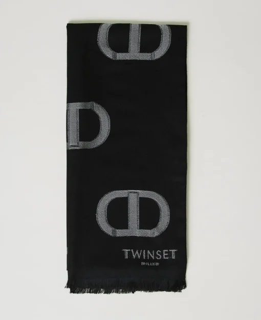 Étole Avec Motif Oval T Et Fil Coupé