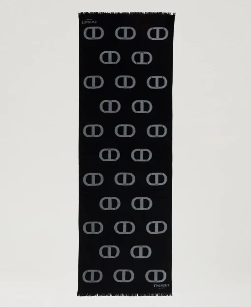 Étole Avec Motif Oval T Et Fil Coupé