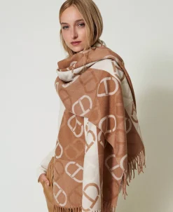 Étole En Drap Jacquard Avec Oval T