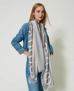 Étole Jacquard Avec Oval T