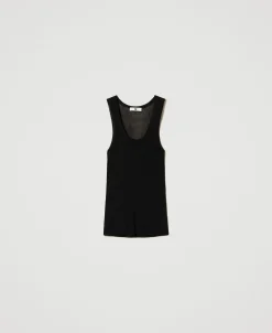 Top Ajusté En Maille De Viscose