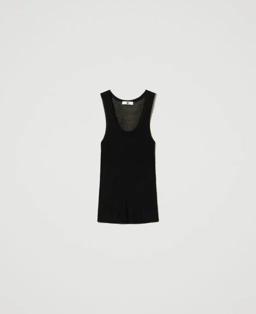 Top Ajusté En Maille De Viscose