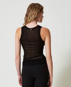 Top Ajusté En Maille De Viscose
