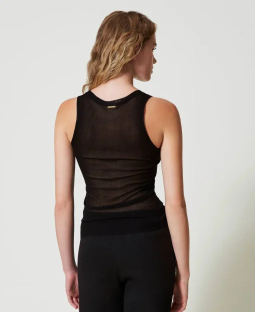 Top Ajusté En Maille De Viscose