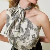 Top Asymétrique Jacquard Avec Imprimé Jaguar