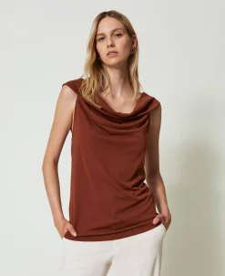 Top Avec Col Drapé
