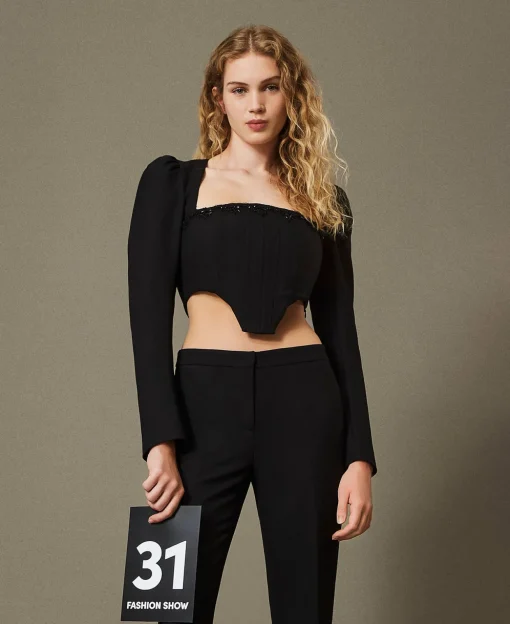 Top Bustier Avec Broderie