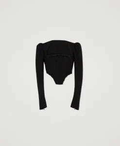 Top Bustier Avec Broderie