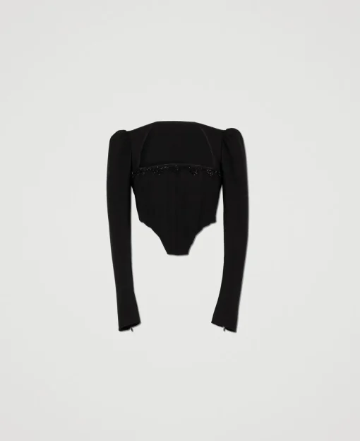 Top Bustier Avec Broderie