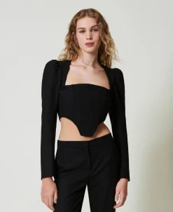 Top Bustier Avec Broderie