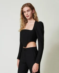 Top Bustier Avec Broderie