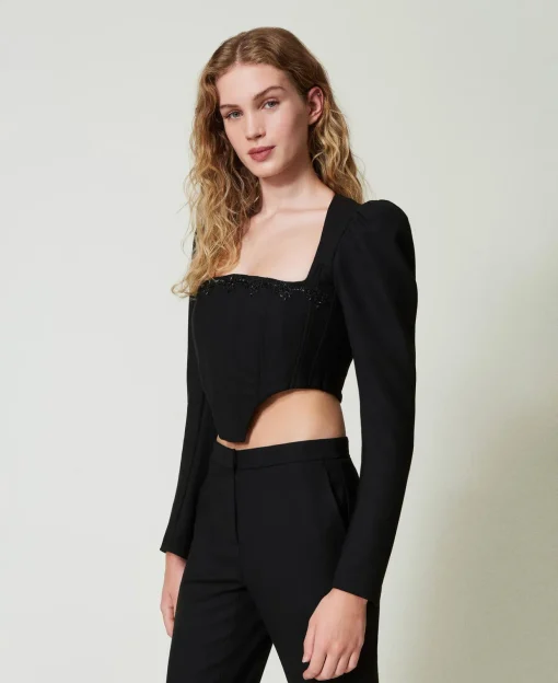 Top Bustier Avec Broderie