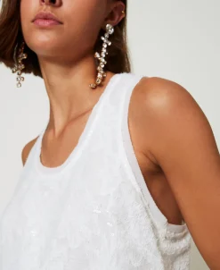 Top Débardeur Avec Sequins All-over