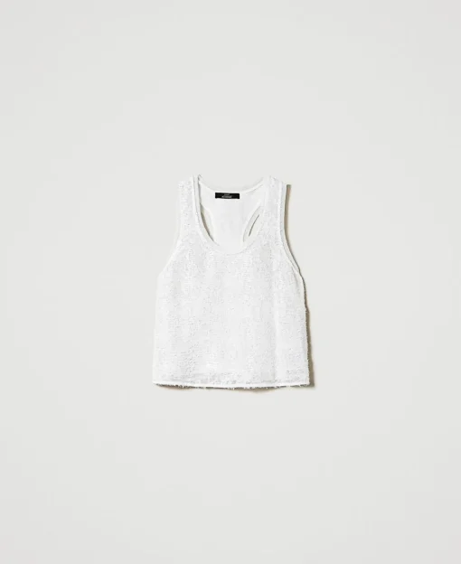 Top Débardeur Avec Sequins All-over