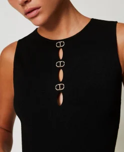 Top Double Usage En Maille Avec Oval T