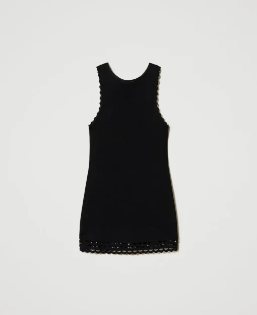 Top Double Usage En Maille Avec Ajours
