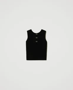 Top Double Usage En Maille Avec Oval T