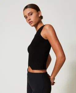 Top Double Usage En Maille Avec Oval T