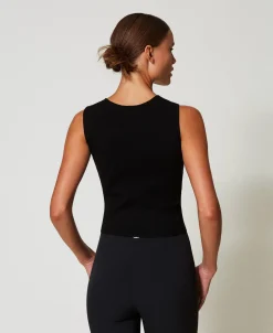 Top Double Usage En Maille Avec Oval T