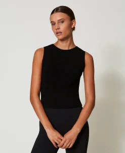Top Double Usage En Maille Avec Oval T