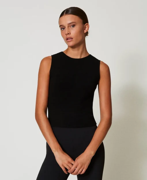 Top Double Usage En Maille Avec Oval T