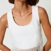 Top En Crêpe Cady Et Organza Brodé