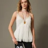 Top En Crépon Et Tulle