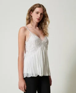 Top En Crépon Et Tulle