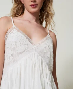 Top En Crépon Et Tulle