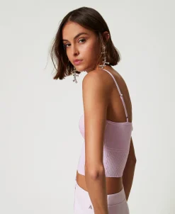 Top En Fil Recyclé Avec Perles