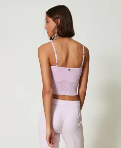Top En Fil Recyclé Avec Perles
