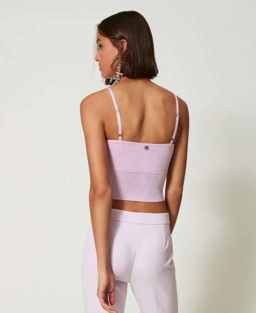 Top En Fil Recyclé Avec Perles