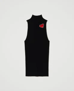 Top En Maille Rayée Avec Broche