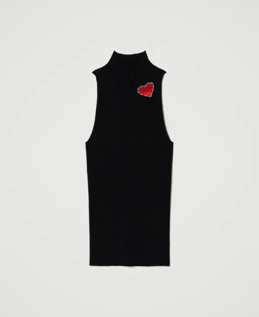 Top En Maille Rayée Avec Broche