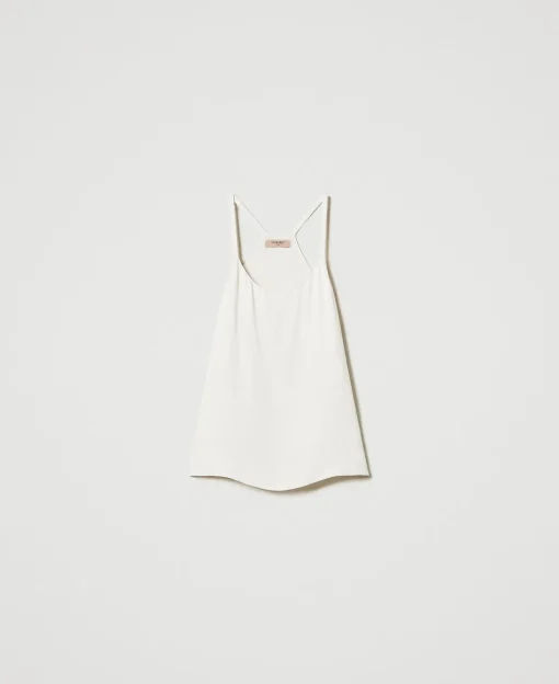 Top En Satin Avec Bretelles Spaghetti