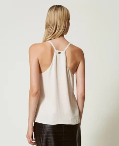 Top En Satin Avec Bretelles Spaghetti