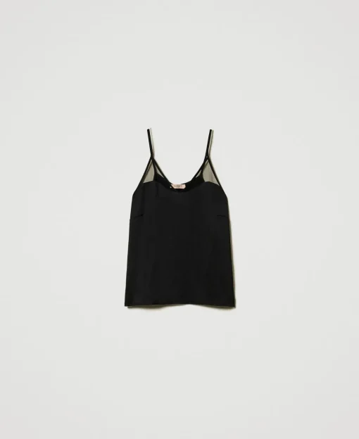 Top En Satin Et Tulle