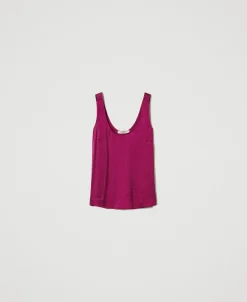 Top En Satin Martelé