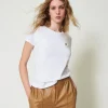T-shirt Ajusté Avec Broche Crochet