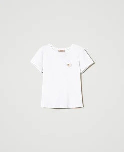 T-shirt Ajusté Avec Broche Crochet