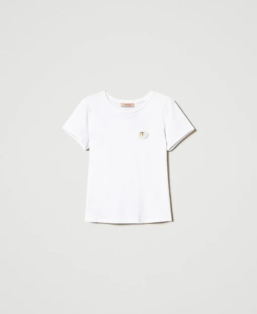 T-shirt Ajusté Avec Broche Crochet