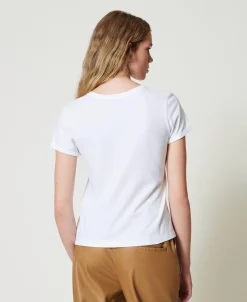 T-shirt Ajusté Avec Broche Crochet