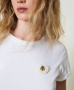 T-shirt Ajusté Avec Broche Crochet