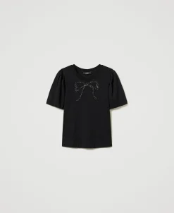 T-shirt Avec Broderie En Nœud