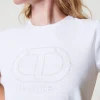 T-shirt Avec Broderie Siglée Oval T