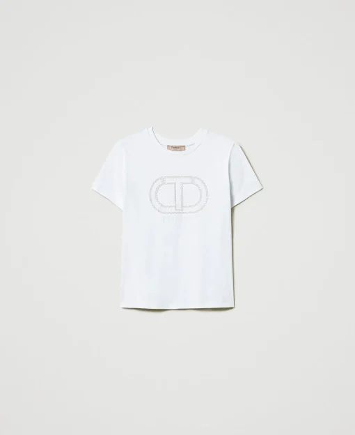 T-shirt Avec Broderie Siglée Oval T