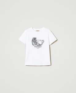 T-shirt Avec Broderie Siglée Et Jaguar