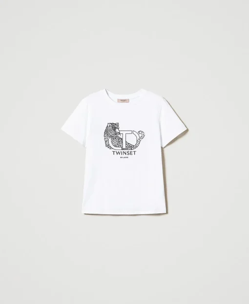 T-shirt Avec Broderie Siglée Et Jaguar